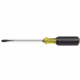Klein Tools 5/16 in. Flat Head Screwdriver with 6 in. Square Shank and Cushion Grip Handle thumbnail 1