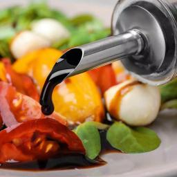 LavoHome 16 oz. Italian Glass Olive Oil and Vinegar Dispenser Set of 2 with Pourer and Funnel thumbnail 3
