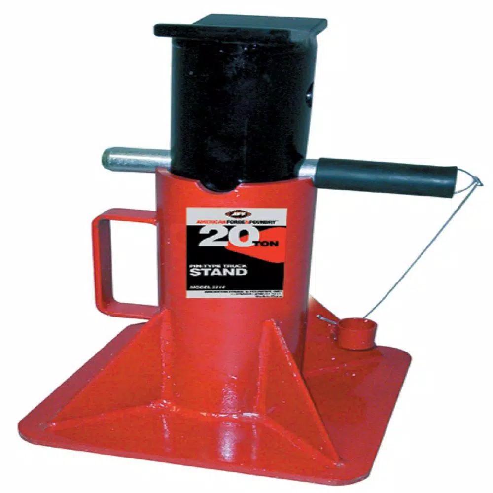 American Forge & Foundry 20-Ton Heavy Duty Pin-Type Jack Stand with 4-Position Height Adjustment