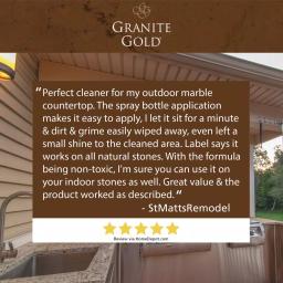 Granite Gold Outdoor Stone Cleaner, 24 oz. Professional Strength Natural Stone Spray thumbnail 6