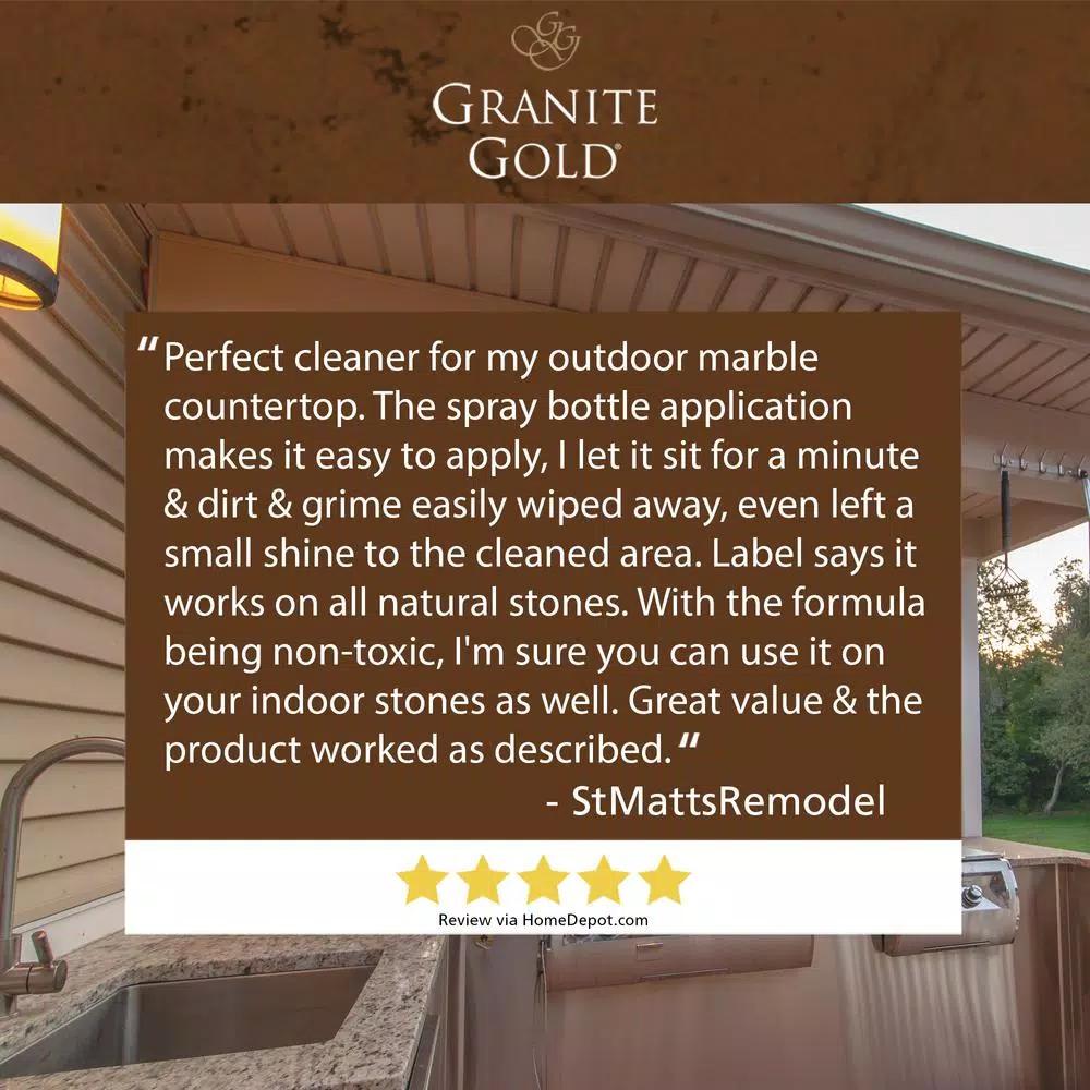 Granite Gold Outdoor Stone Cleaner, 24 oz. Professional Strength Natural Stone Spray
