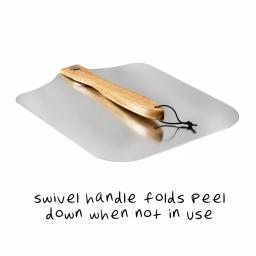 Honey-Can-Do 14 in. x 16 in. Aluminum Foldable Pizza Peel with Wood Handle thumbnail 4
