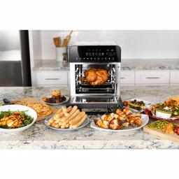 GoWISE USA GoWISE 1700W Ultimate Air Fryer Oven Grill with Dual Heating, Rotisserie & Dehydrator, 14.7 qt, Stainless Steel thumbnail 7