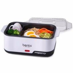 Presto Electric Bento Box Steamer & Ramen Noodle Cooker, 1.75 Cup, White thumbnail 2