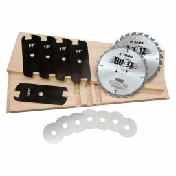 MIBRO 8 in. Carbide Stacking Dado Blade Set, 14-Piece Kit for Smooth Grooves and Rabbets thumbnail 1