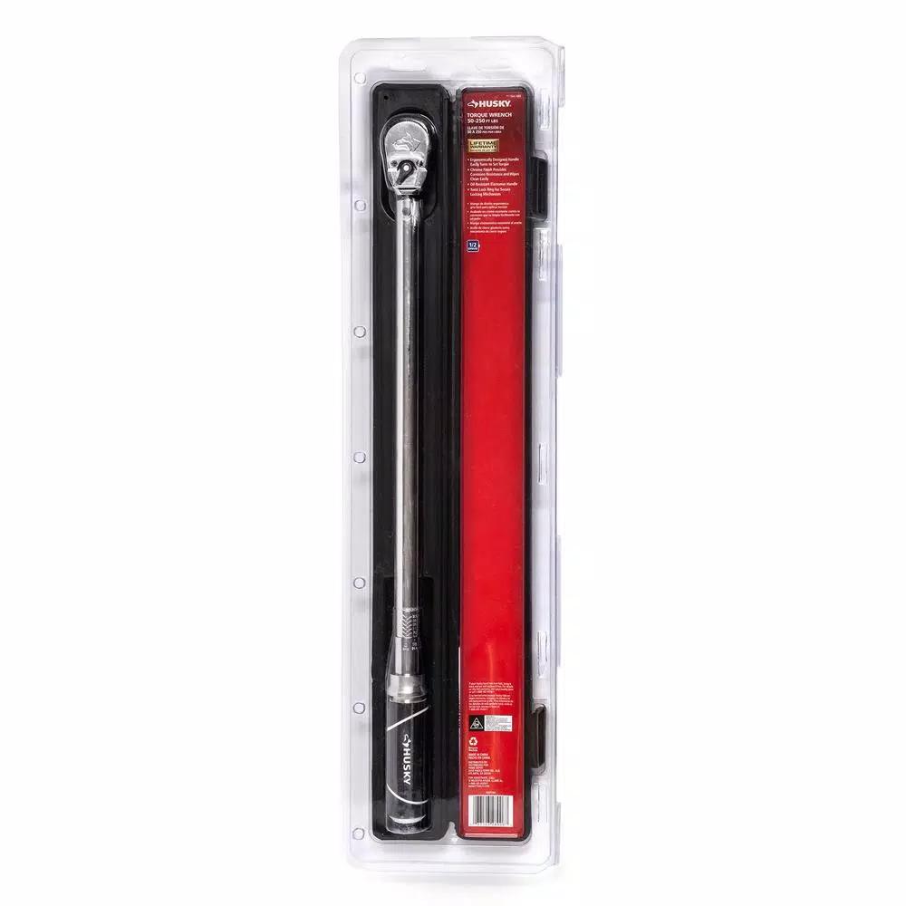Husky 1/2 in. Drive Torque Wrench and 15 in. Breaker Bar Combo Set