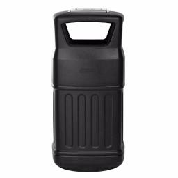 Alpine Industries 16 Gal. Black Commercial Trash Can with Dome Ashtray Lid thumbnail 5