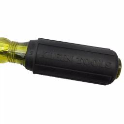 Klein Tools 1/4 in. Flat Head Screwdriver with 4 in. Square Shank and Cushion Grip thumbnail 4