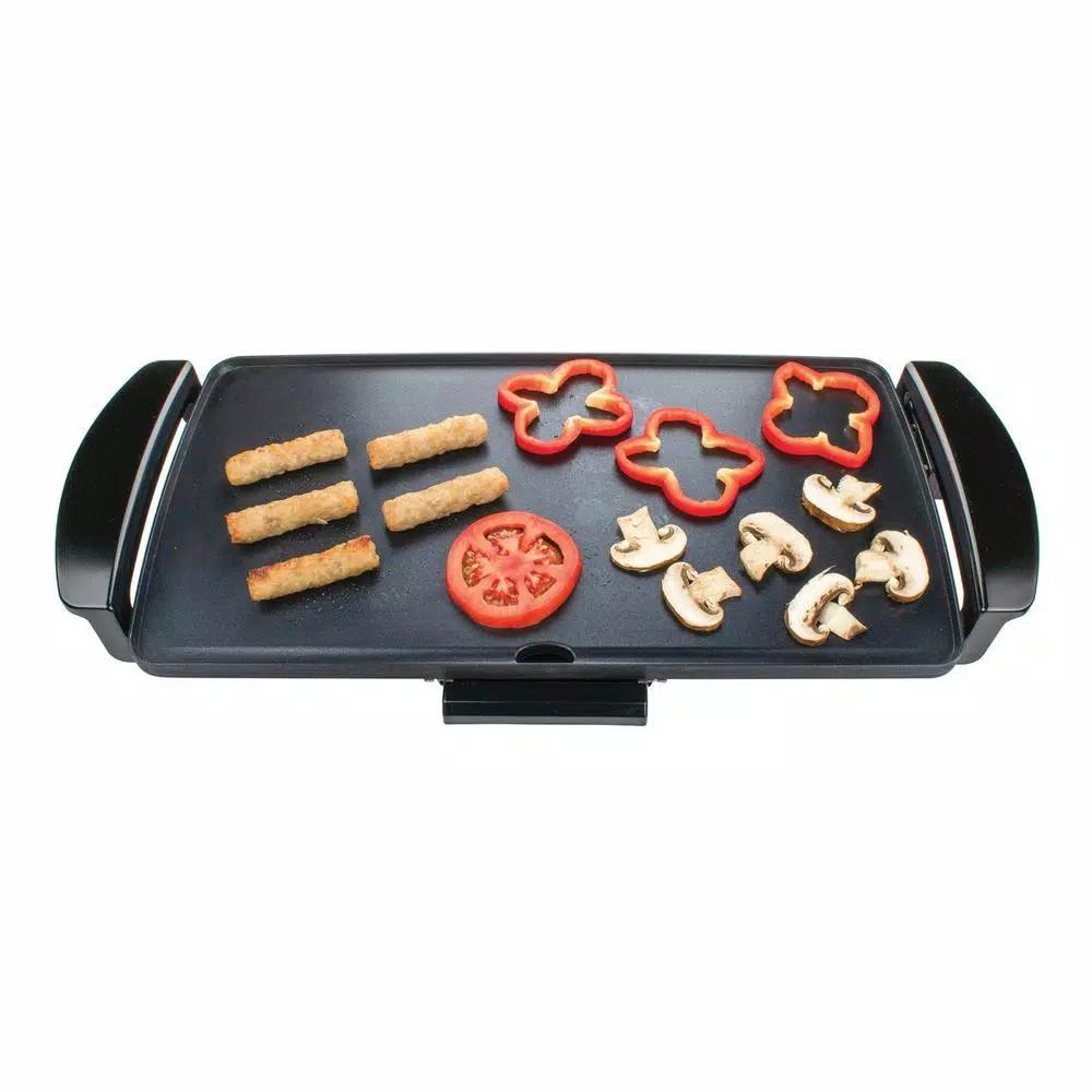 Brentwood Appliances 27 sq. in. Nonstick Electric Griddle with Drip Pan and Temperature Control, Black