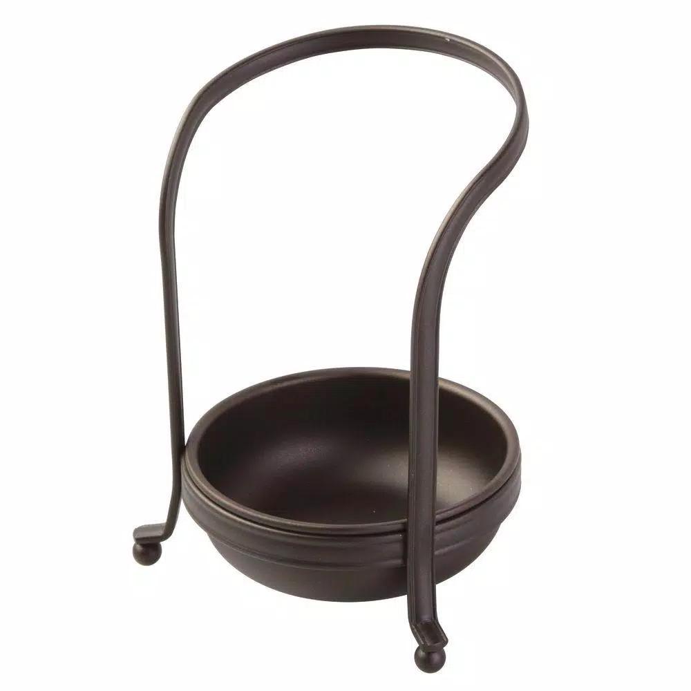 interDesign York Lyra Standing Spoon Rest, Powder Coated Bronze Metal