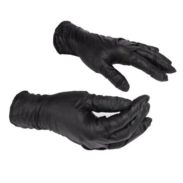 Forney Black Nitrile Disposable Gloves, 5-Mil, Large (50-Pack)