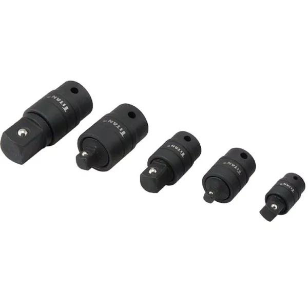TITAN 5-Piece Impact Grade Steel Wobble Adapter Set, Black Oxide Finish