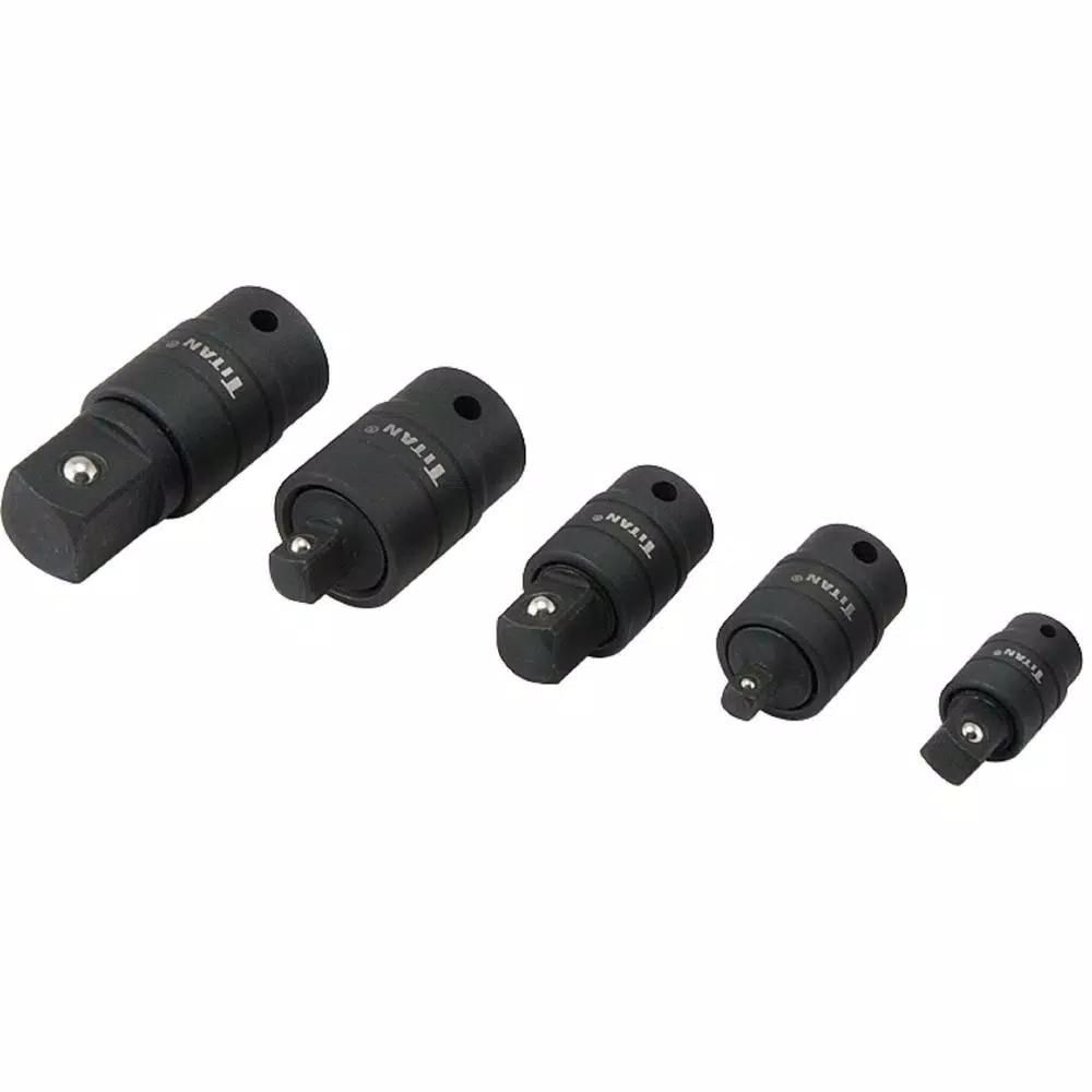TITAN 5-Piece Impact Grade Steel Wobble Adapter Set, Black Oxide Finish