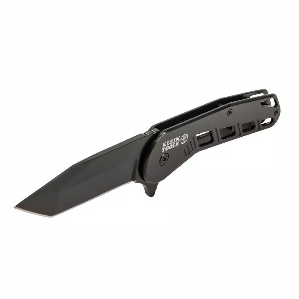 Klein Tools Bearing-Assisted Open Folding Knife with Tanto Blade