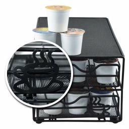 Southern Homewares Keurig K-Cup Pod Storage Drawer - 2-Tier Black Metal Coffee Pod Organizer thumbnail 1