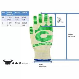 G & F Products DuPont Nomex and Kevlar Heat Resistant 5-Finger Oven Mitts thumbnail 3