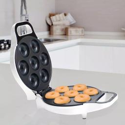 Chef Buddy 750W Mini Donut Maker, Nonstick Electric Dessert Specialty Appliance, White thumbnail 2