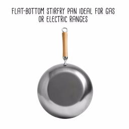 Honey-Can-Do Joyce Chen 12 in. Carbon Steel Stir-Fry Pan with Removable Birchwood Handle thumbnail 3