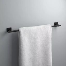 Franklin Brass Maxted 24 in. Single Towel Bar, Matte Black Modern Wall Mounted Bathroom Hardware thumbnail 4
