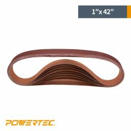 POWERTEC 1 in. x 42 in. 80-Grit Aluminum Oxide Sanding Belt, 10-Pack thumbnail 3
