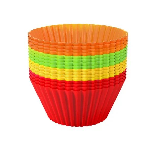 Chef Buddy Silicone Cupcake Liners, 24-Pack Reusable Baking Cups