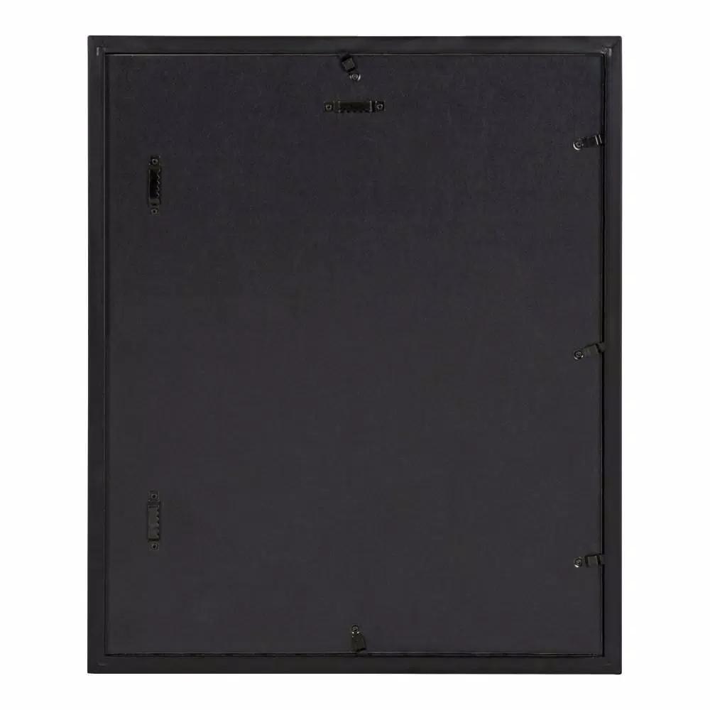 DesignOvation Gallery 13 x 16 in. Black Wood Picture Frame with White Mat for 8 x 10 in. Photos
