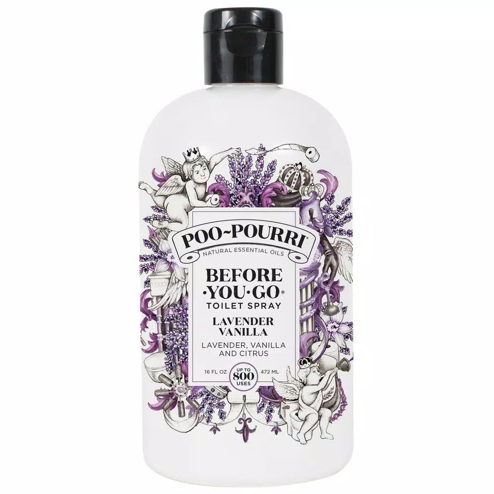 POO POURRI Poo-Pourri Lavender Vanilla Toilet Spray Air Freshener, 16 oz. Refill