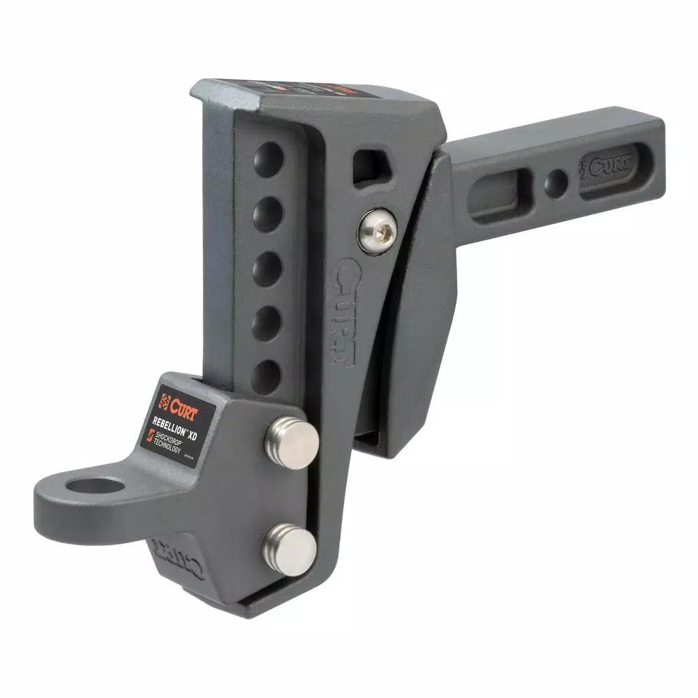 CURT Rebellion XD Adjustable Cushion Hitch Ball Mount with ShockDrop Technology