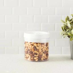 Home Basics 0.9 L Twist 'N Lock Air-Tight White Round Plastic Canister thumbnail 5