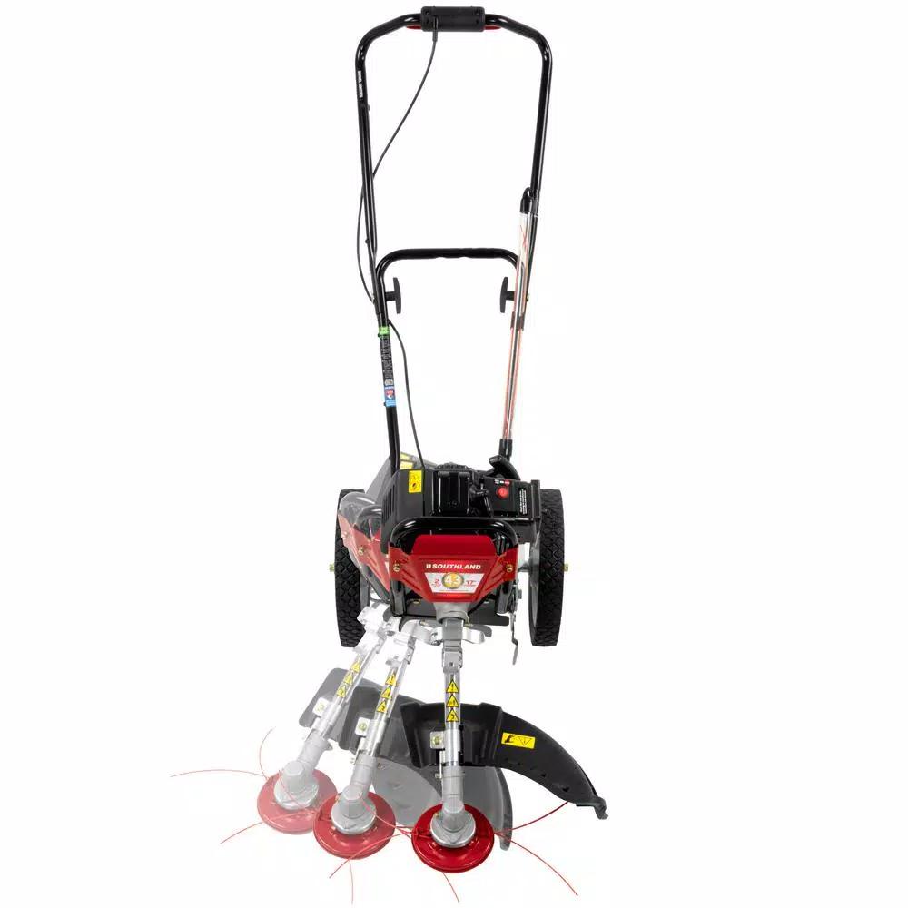 Southland 43cc Gas Walk-Behind Wheeled String Trimmer, 17 in. Cutting Path
