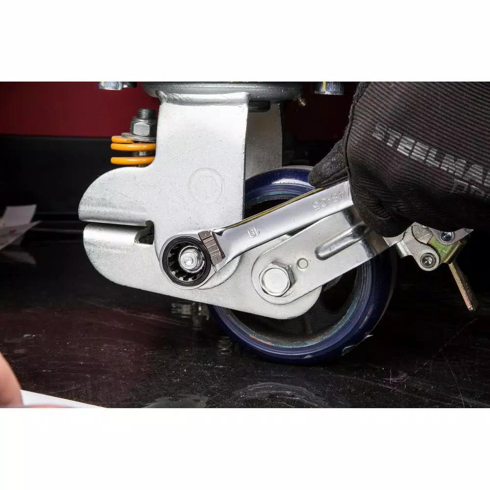 STEELMAN PRO 96748 Metric Universal Spline Ratcheting Wrench Set, 5-Piece Deep Box-End
