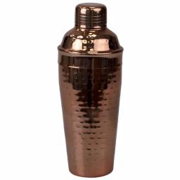 Unbranded Hammered Copper Stainless Steel Cocktail Shaker, 750 ml thumbnail 1