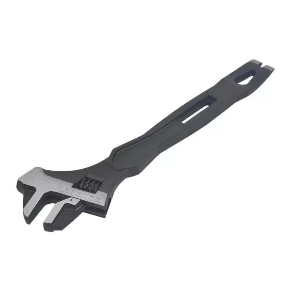 KING 13.5 in. Multi-Purpose Spud Adjustable Wrench, Pipe Wrench, Prybar, and Hammer