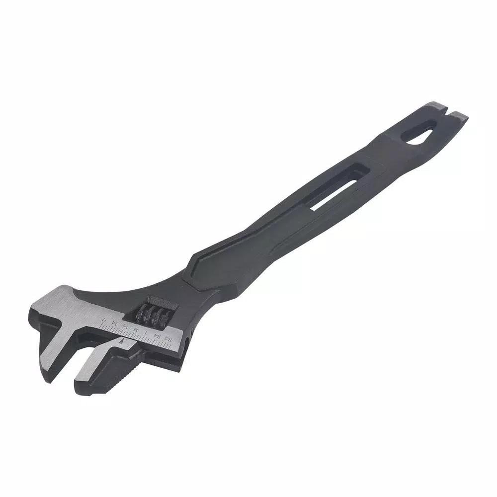 KING 13.5 in. Multi-Purpose Spud Adjustable Wrench, Pipe Wrench, Prybar, and Hammer