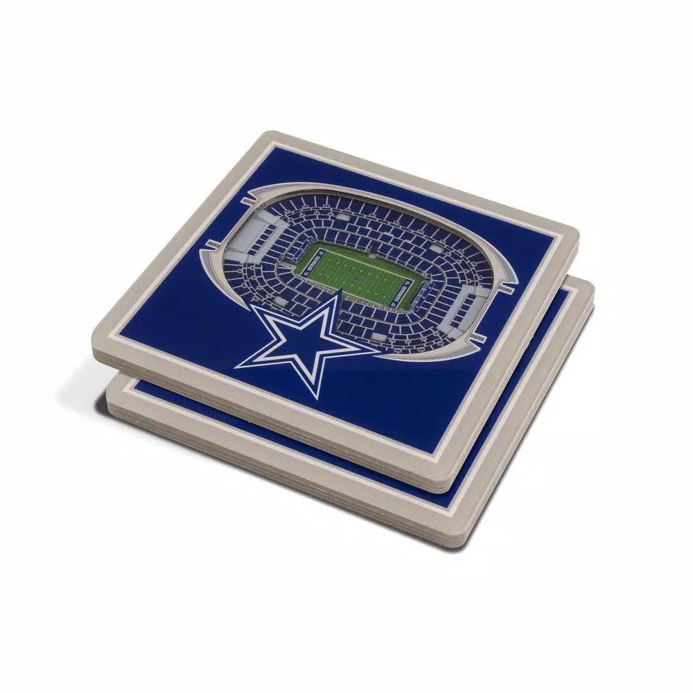 YouTheFan NFL Dallas Cowboys StadiumViews 3D Acrylic Coasters, 2-Pack