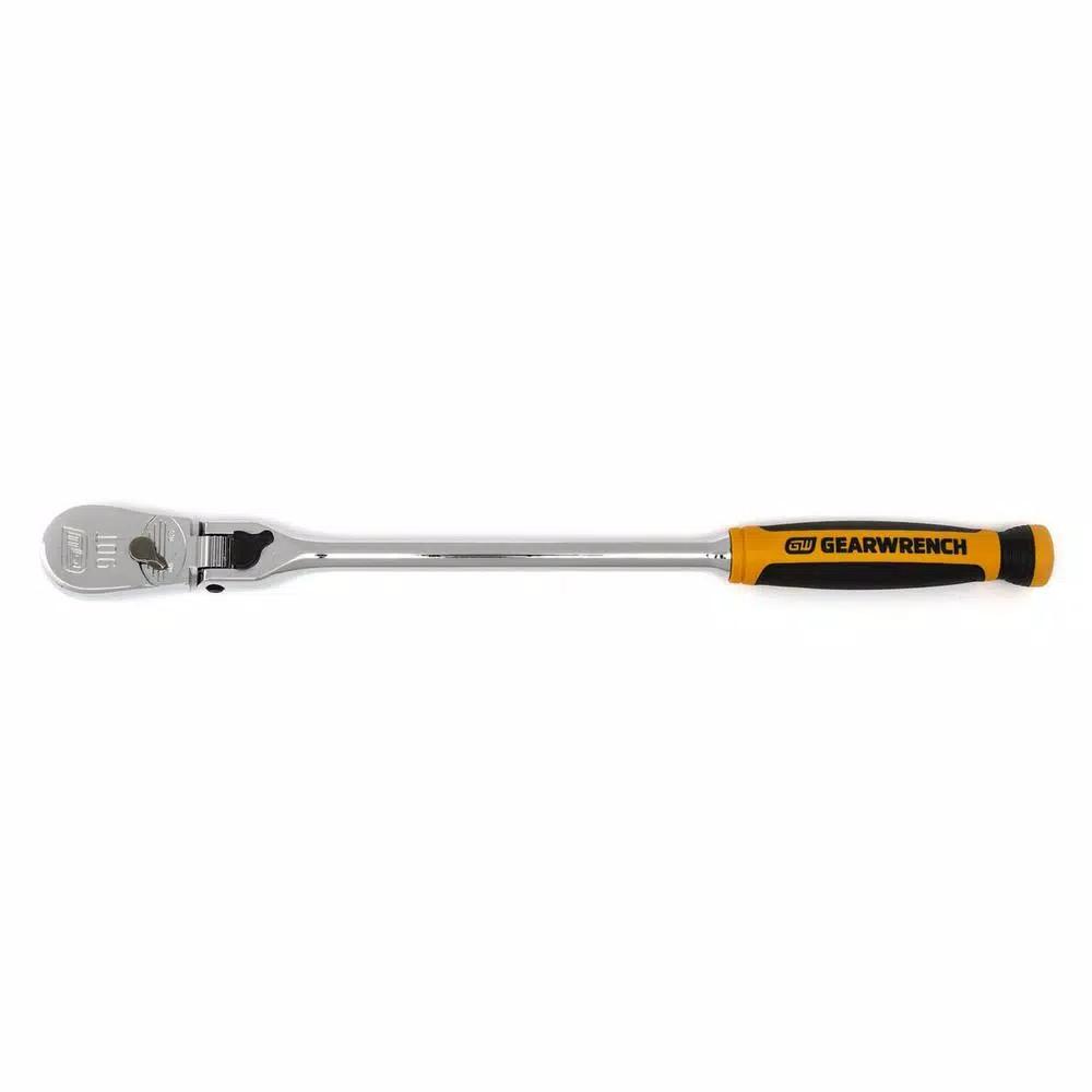 GEARWRENCH 3/8 in. Drive 13 in. 90 Tooth Locking Flex Head Teardrop Ratchet