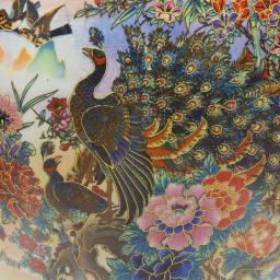 Unbranded Oriental Furniture 18 in. Rose Medallion Satsuma Peacock Porcelain Temple Jar thumbnail 4