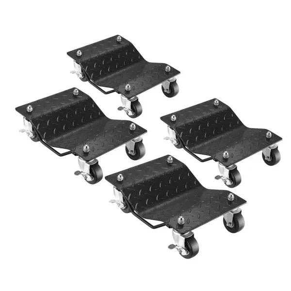 Pentagon Tool Premium Steel Car Tire Skate Dolly 4-Pack, 1,500 lbs Capacity per Skate