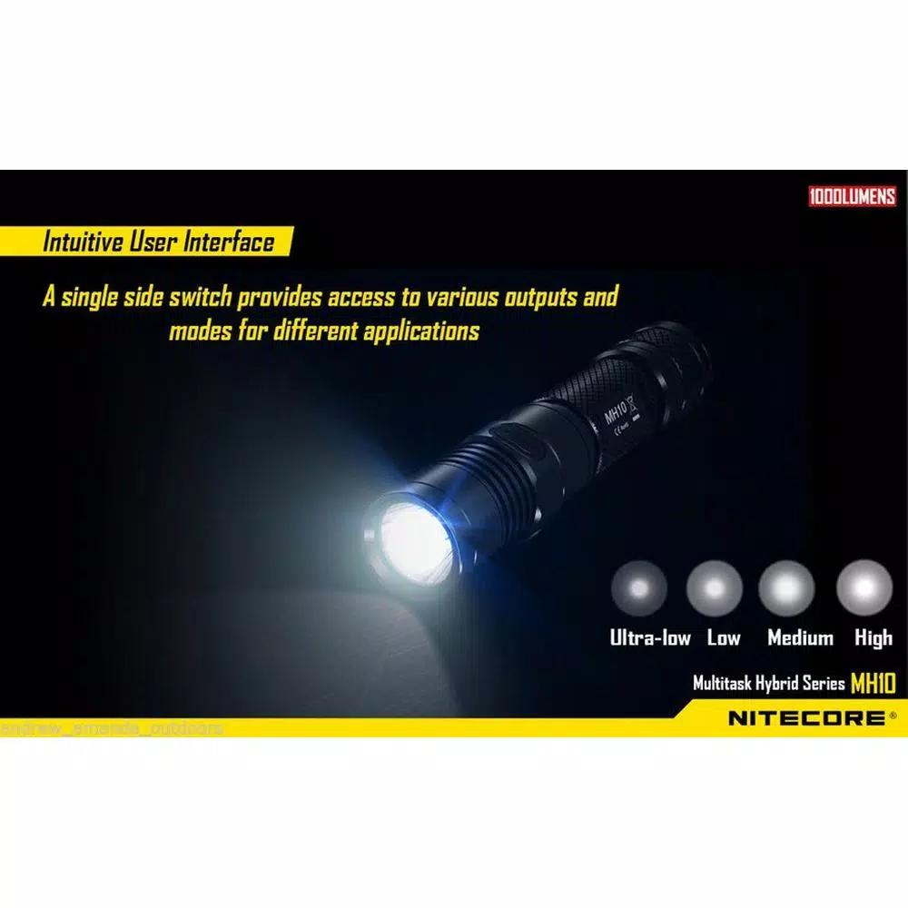 NITECORE MH10 Multitask Hybrid Series 1000 Lumens LED Rechargeable Flashlight