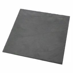 Creative Home Natural Black Slate 12 in. x 12 in. Square Serving Board and Cheese Platter thumbnail 1