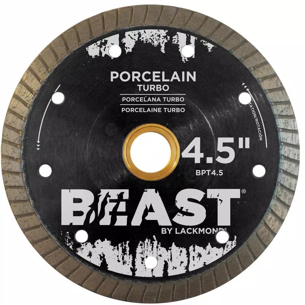 Beast 4.5 in. Turbo Hard Porcelain Diamond Blade for Wet/Dry Tile Cutting