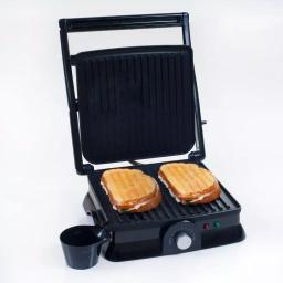 Chef Buddy 1400W Large Non-Stick Panini Press and Countertop Grill, Silver thumbnail 2