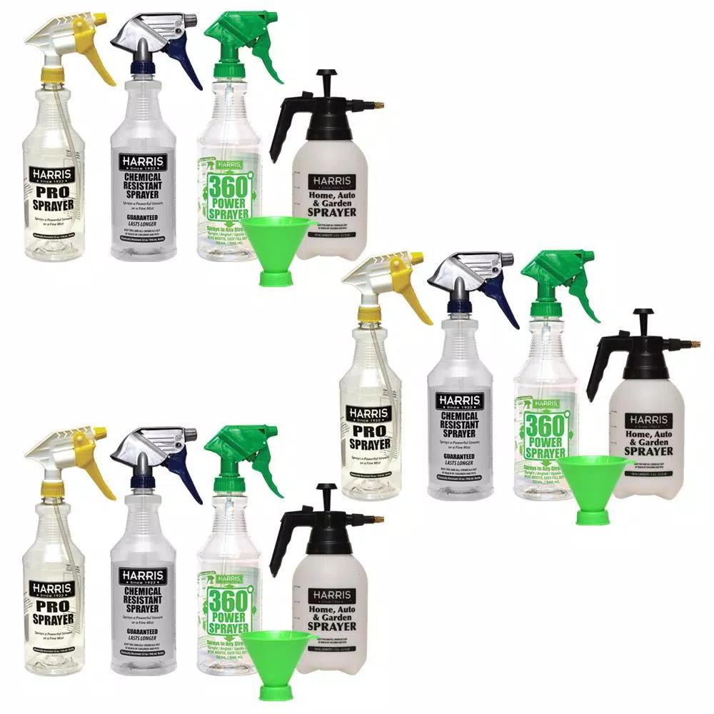 Harris Professional 12-Pack Spray Bottle Variety Kit, 453 oz. Total Capacity