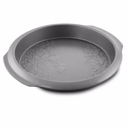 Gibson Home Gibson Country Kitchen 9 in. Round Silver Embossed Carbon Steel Non-Stick Cake Pan thumbnail 1