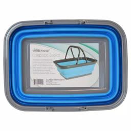 Southern Homewares 2.4 Gal. Blue Collapsible Bucket with Handle thumbnail 5