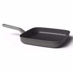 BergHOFF Leo 10 in. Aluminum Nonstick Grill Pan, Induction Compatible, Grey thumbnail 1