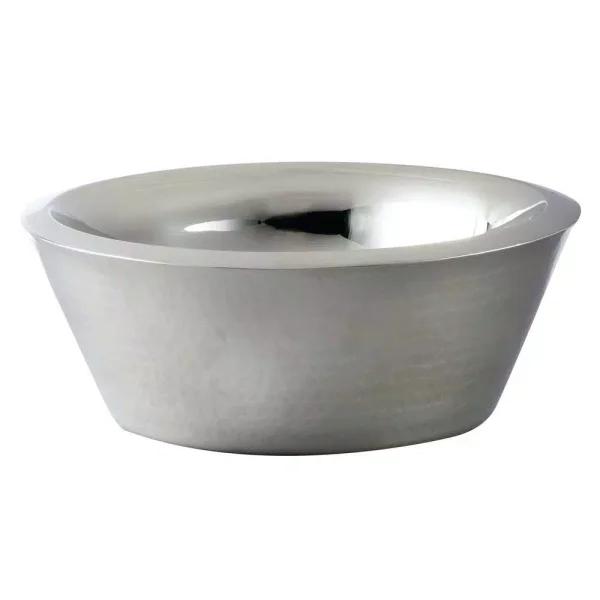 Elegance 12 in. Hammered Stainless Steel Double Wall Insulated Serving Bowl