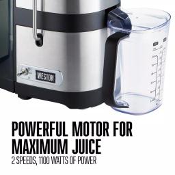 Weston Super Chute 1100W Centrifugal Juice Extractor, 3.5" Extra-Wide Feed Chute, Stainless Steel thumbnail 9