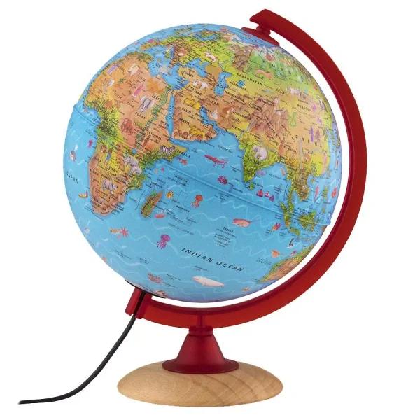 Waypoint Geographic Circus Explorer 10 in. Illuminated Desktop Globe for Kids with Beech Wood Base