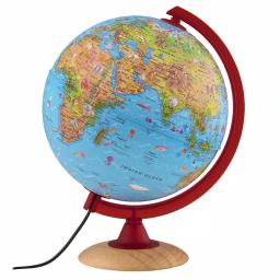 Waypoint Geographic Circus Explorer 10 in. Illuminated Desktop Globe for Kids with Beech Wood Base thumbnail 1